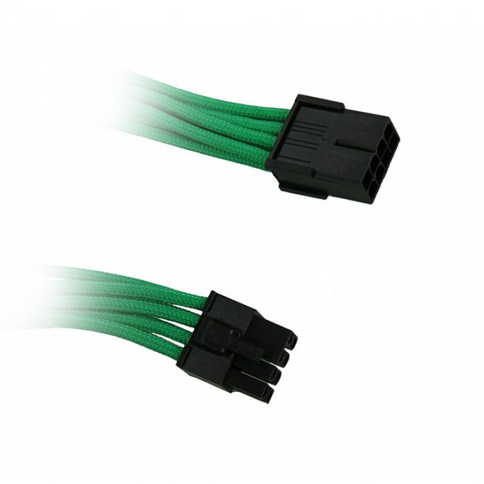 BitFenix 8-Pin PCIe Verlängerung 45cm - sleeved grün/schwarz BFA-MSC-8PEG45GK-RP
