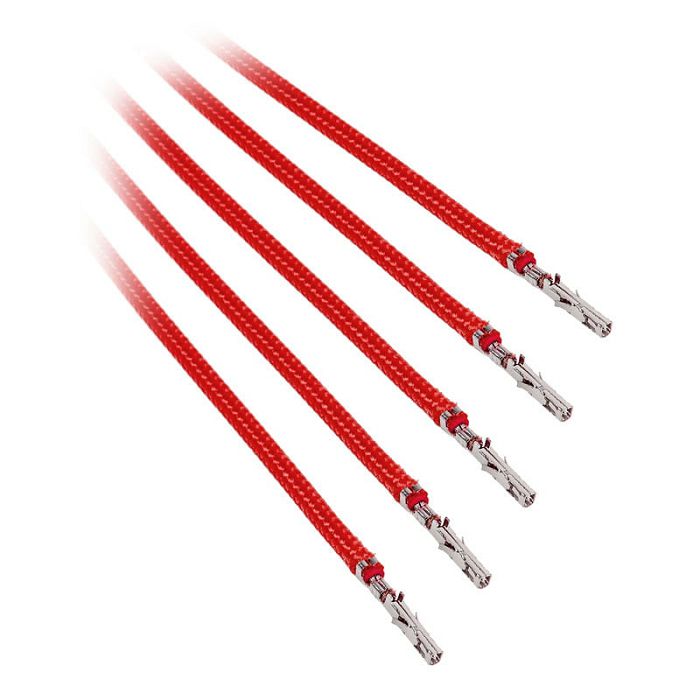 BitFenix Alchemy 2.0 PSU Cable, 5x 40cm - rot BFX-ALC-40CMLR-RP