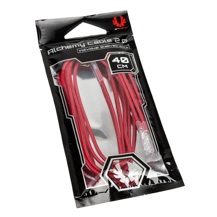 BitFenix Alchemy 2.0 PSU Cable, 5x 40cm - rot BFX-ALC-40CMLR-RP