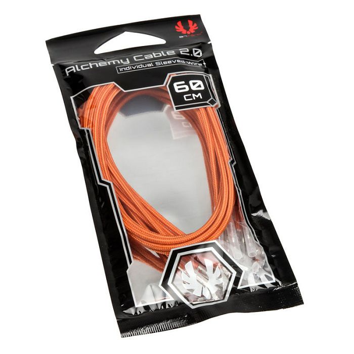 BitFenix Alchemy 2.0 PSU Cable, 5x 60cm - orange BFX-ALC-60CMLO-RP