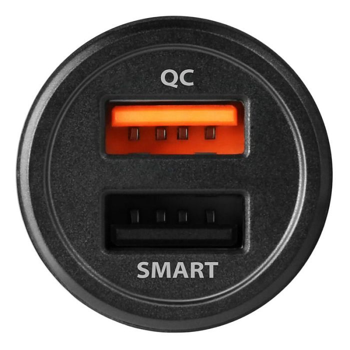 AXAGON PWC-QC5 car charger, 1x USB-A QC 3.0 + 1x USB-A SmartCharge, 31.5 W, CL plug - black PWC-QC5