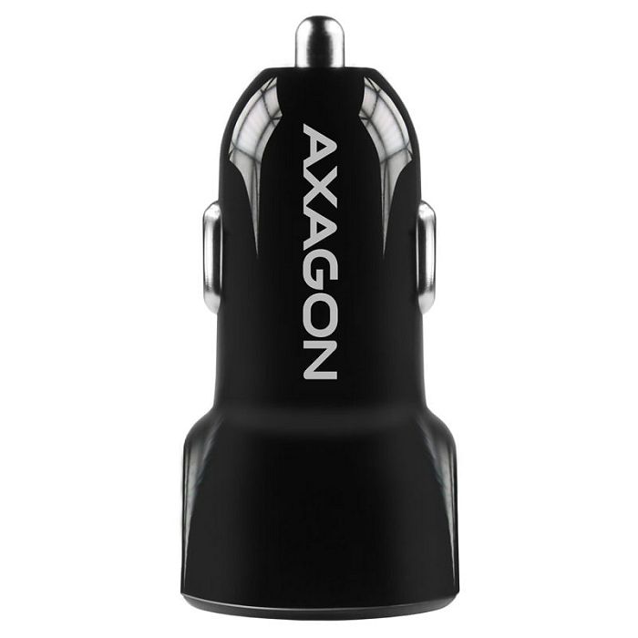 AXAGON PWC-QC5 car charger, 1x USB-A QC 3.0 + 1x USB-A SmartCharge, 31.5 W, CL plug - black PWC-QC5