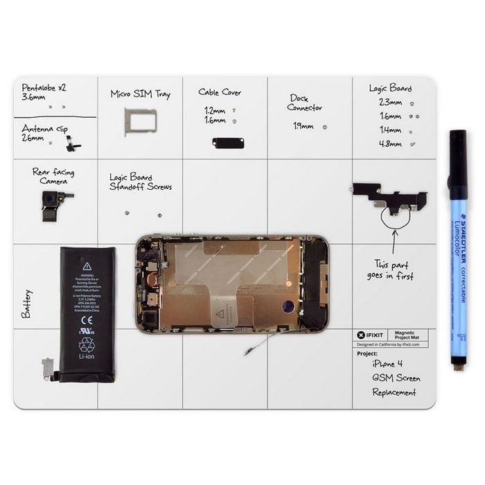 iFixit Mako 64 Bit Driver Kit + Pro Magnetic Project Mat-ZUBU-056