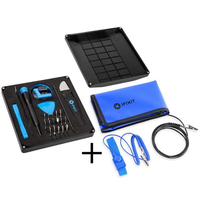 iFixit Essential Electronics Toolkit + faltbare Antistatik-Matte-ZUBU-060