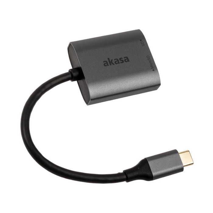 Akasa USB 3.2 Gen1 Type-C Dual Card Reader - silver AK-CR-10BK 