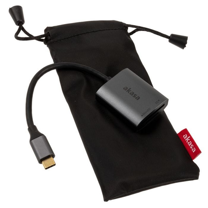 Akasa USB 3.2 Gen1 Type-C Dual Card Reader - silver AK-CR-10BK 