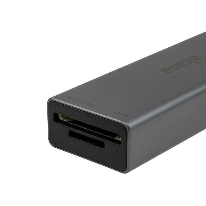 Akasa USB 3.2 Gen1 Type-C 3-in-1 Card Reader - silber AK-CR-09BK