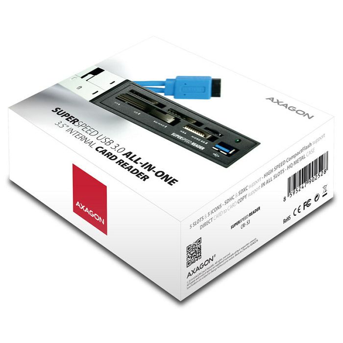 AXAGON CRI-S3 internal 5-slot card reader - USB 3.0 CRI-S3