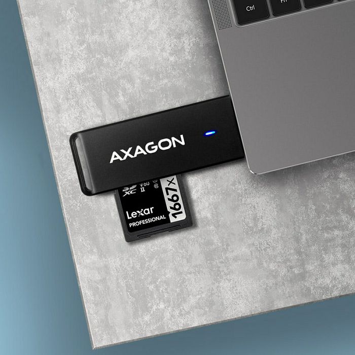 AXAGON CRE-S2N card reader USB-A 3.2 Gen 1, SD, microSD - black CRE-S2N