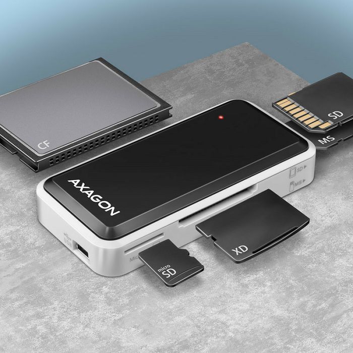 AXAGON CRE-X1 External mini card reader, 5-slot CRE-X1