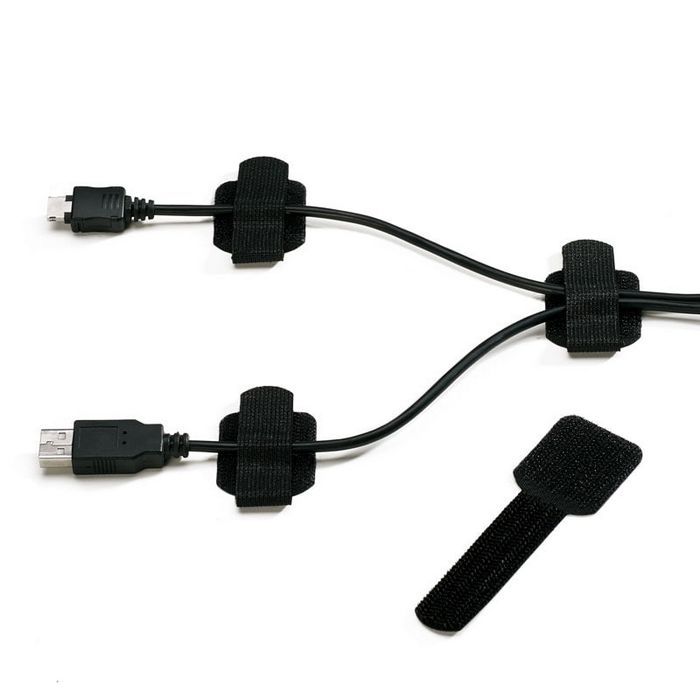 LABEL THE CABLE PRO Wall Velcro cable holder set of 50 - black PRO 3110