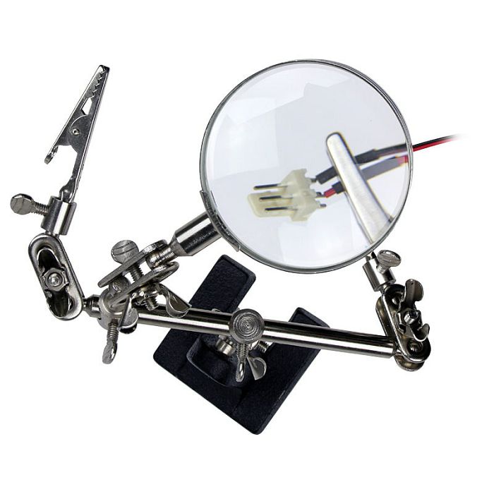 InLine third hand with magnifying glass 43046