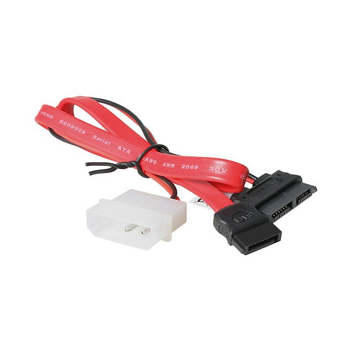 Akasa SATA Kombokabel Slimline zu SATA / Molex - 40cm AK-CB050-40