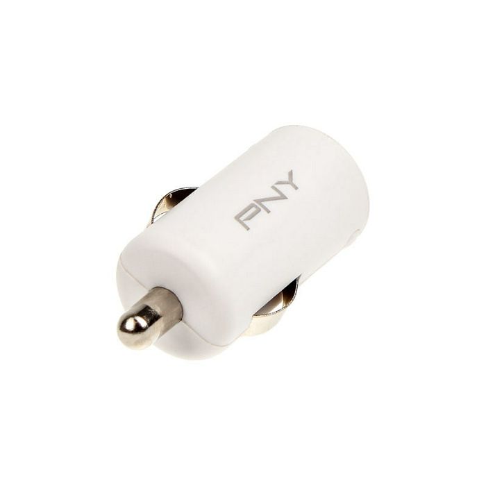 PNY USB Fast Car Charger white 12V 2.4 Amp P-P-DC-UF-W01-RB