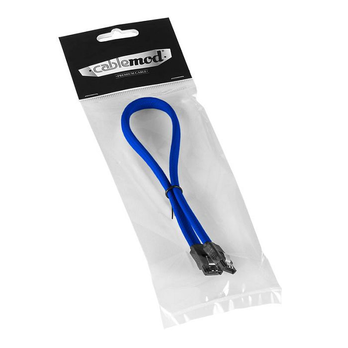 CableMod ModMesh SATA 3 Cable 30cm - blau CM-CAB-SATA-N30KB-R