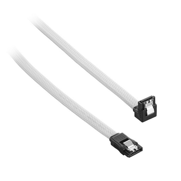 CableMod ModMesh Right Angle SATA 3 Cable 60cm - white CM-CAB-RSAT-N60KW-R