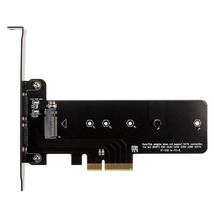 Akasa M.2 X4 PCI-E adapter card - black PCB AK-PCCM2P-01