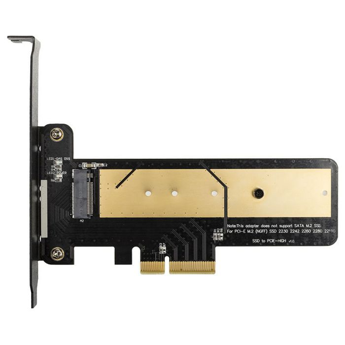 Akasa M.2 X4 PCI-E 3.0 adapter card - black PCB AK-PCCM2P-02