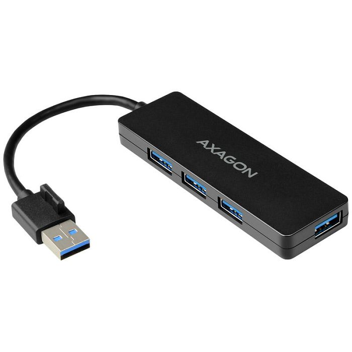 AXAGON HUE-G1A Superspeed USB-C Slim Hub, 4x USB 3.0 - 15cm, schwarz HUE-G1A