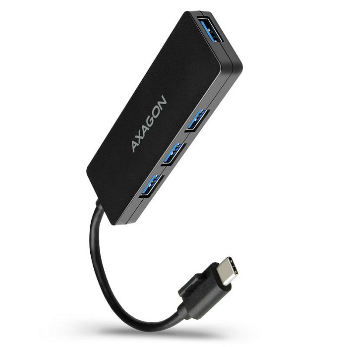 AXAGON HUE-G1C Superspeed USB-C Slim Hub, 4x USB 3.0 - 14cm, schwarz HUE-G1C