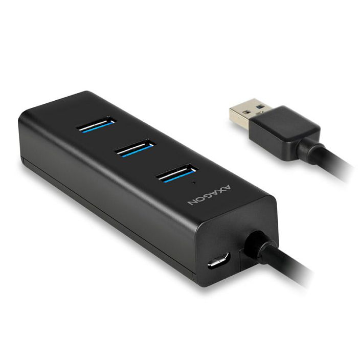 AXAGON HUE-S2B USB-A-Hub, 4x USB 3.0, externe Stromversorgung - 30 cm HUE-S2B