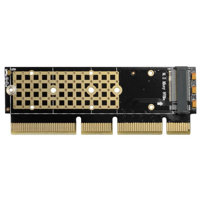 AXAGON PCEM2-1U PCI-E 3.0 16x - M.2 SSD NVMe, up to 80mm SSD, low profile 1U PCEM2-1U