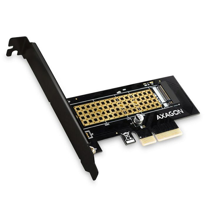 AXAGON PCEM2-N PCIe-3.0-x4-Adapter, 1x M.2-NVMe-SSD, bis 2280 - passive Kühlung PCEM2-N