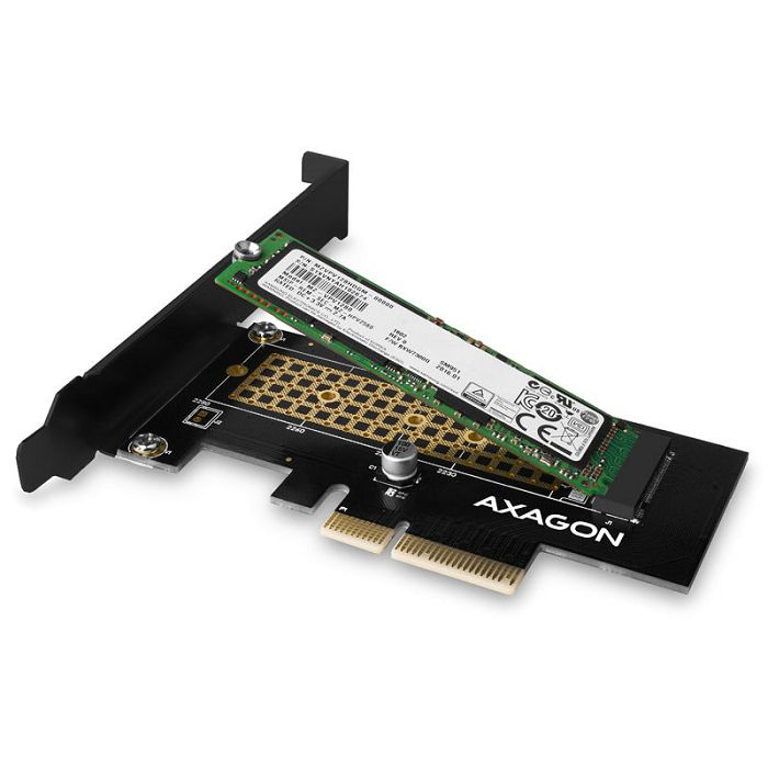 AXAGON PCEM2-N PCIe-3.0-x4-Adapter, 1x M.2-NVMe-SSD, bis 2280 - passive Kühlung PCEM2-N