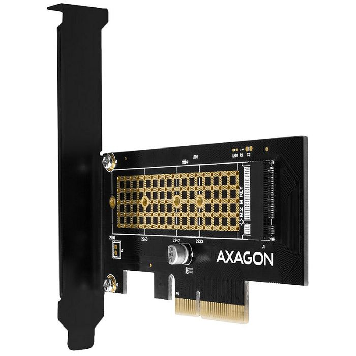 AXAGON PCEM2-N PCIe-3.0-x4-Adapter, 1x M.2-NVMe-SSD, bis 2280 - passive Kühlung PCEM2-N