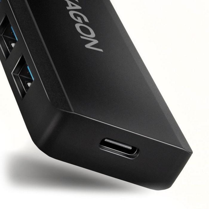 AXAGON HUE-C1C Superspeed USB-C Travel Hub, 4x USB 3.0 - 20cm, schwarz HUE-C1C