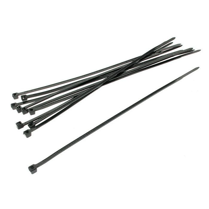 Cable tie set 10 pieces 250mm - black ZUUV-027