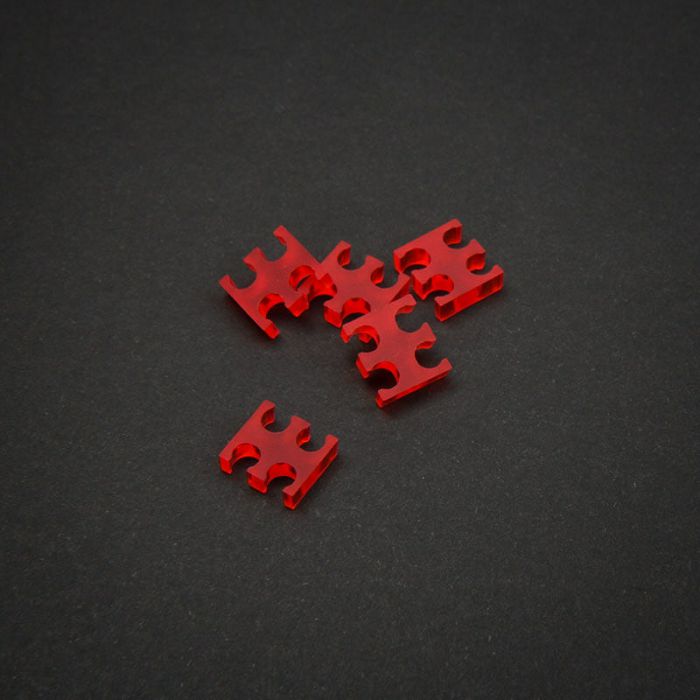 King Mod Service 4-Slot Kabelkamm 3mm klein - rot - 5er Set ZUUV-158