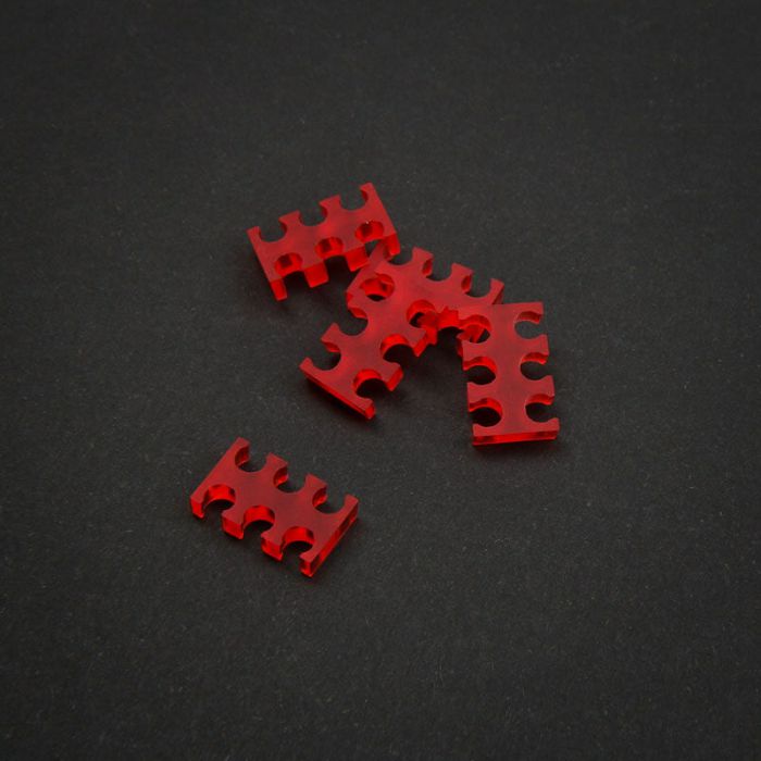 King Mod Service 6-Slot Kabelkamm 3mm klein - rot - 5er Set ZUUV-173