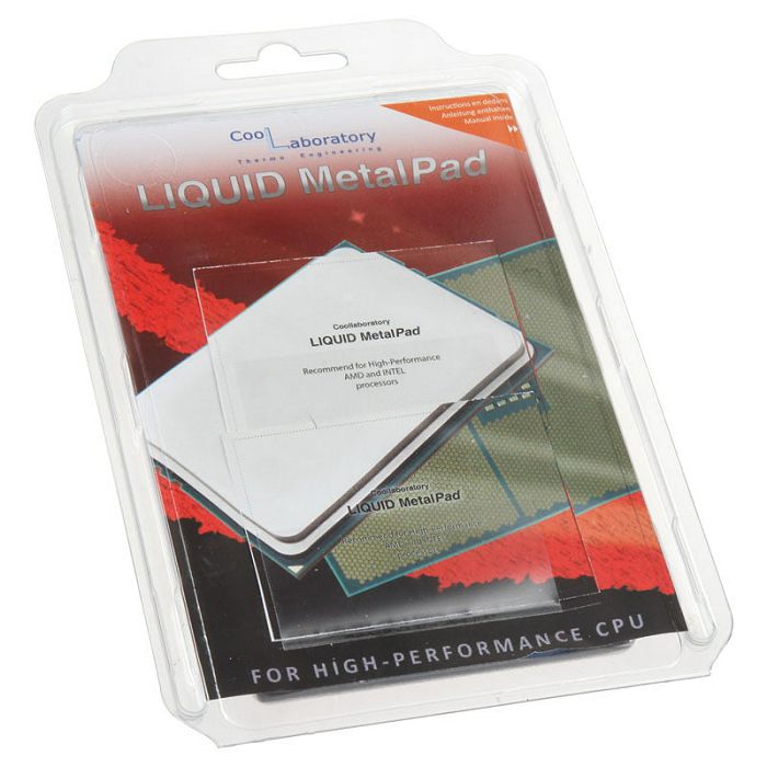 Coollaboratory Liquid MetalPad High-Performance CPU + cleaning set Liquid MetalPad HPCPU+RS