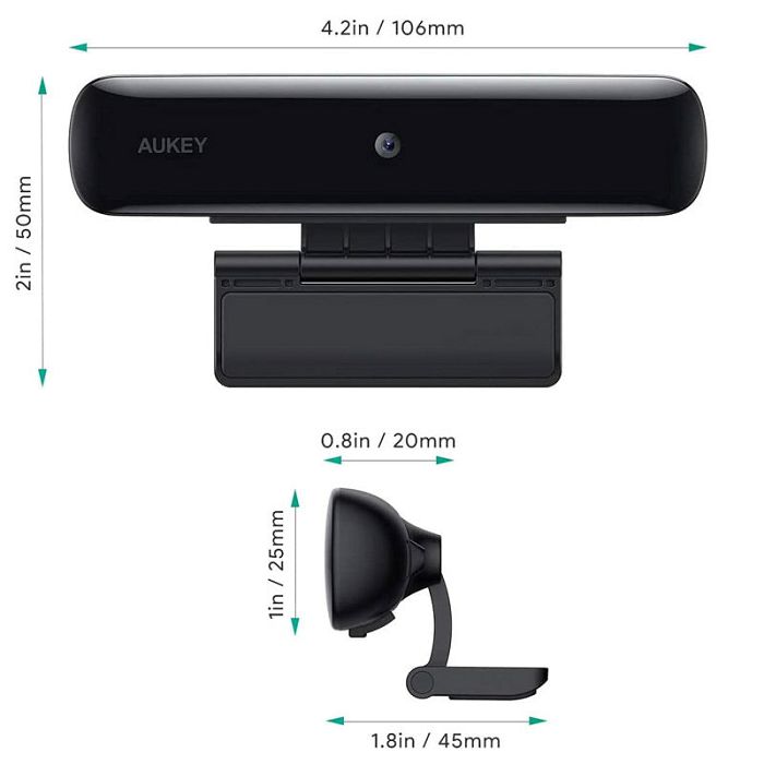 Aukey Stream Series 1080p Webcam - schwarz PC-W1