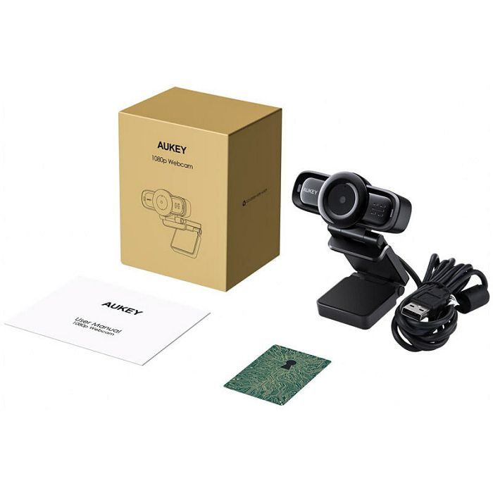 Aukey LM3 1080p Webcam, Autofokus - schwarz PC-LM3