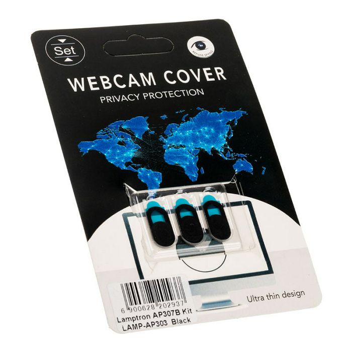 Lamptron Webcam Slide Cover, 3-Stück - schwarz LAMP-AP303