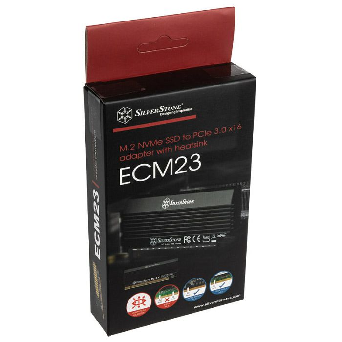 SilverStone SST-ECM23, PCI-E x4 to M.2 adapter with cooler SST-ECM23