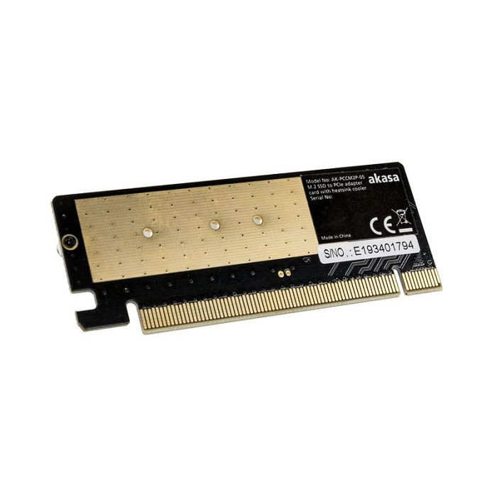 Akasa M.2 PCIe adapter with cooler - black AK-PCCM2P-05