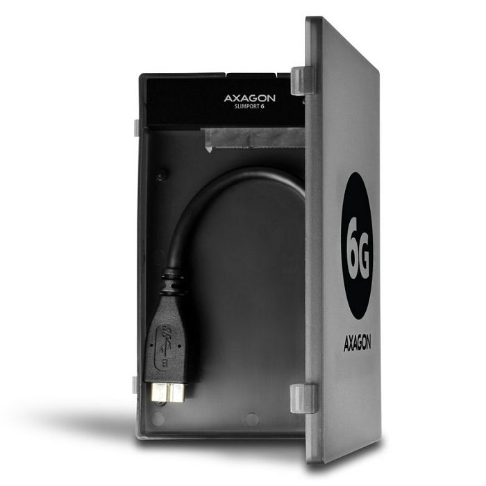 AXAGON ADSA-1S6 SLIMPort6 Adapter, USB 3.0, 2,5" SSD/HDD, SATA 6G - mit Case ADSA-1S6