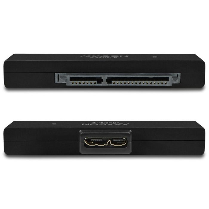 AXAGON ADSA-1S6 SLIMPort6 Adapter, USB 3.0, 2,5" SSD/HDD, SATA 6G - mit Case ADSA-1S6