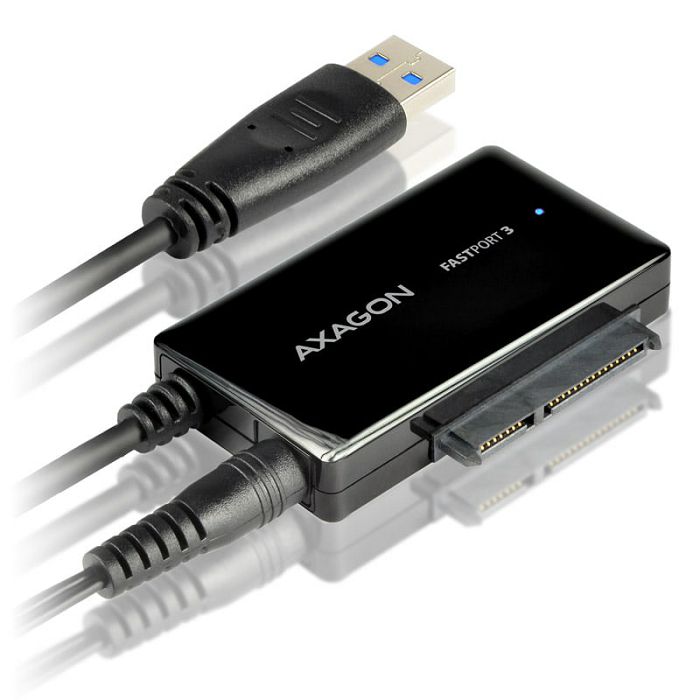 AXAGON ADSA-FP3 FASTPort3 Adapter, USB3.0, HDD/SSD/ODD, SATA 6G - Netzteil ADSA-FP3