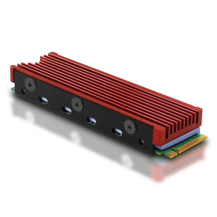 AXAGON CLR-M2 passiver M.2-SSD-Kühlkörper - 2280, Aluminium, rot CLR-M2