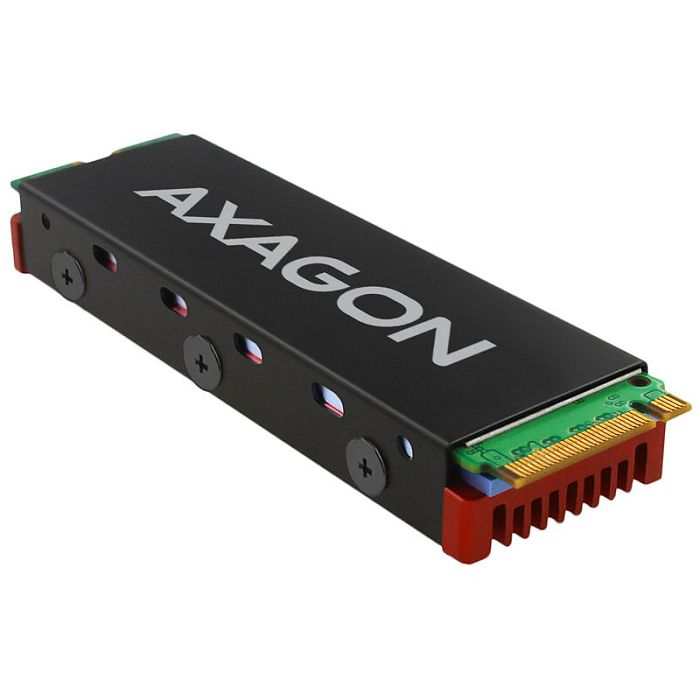 AXAGON CLR-M2 passiver M.2-SSD-Kühlkörper - 2280, Aluminium, rot CLR-M2