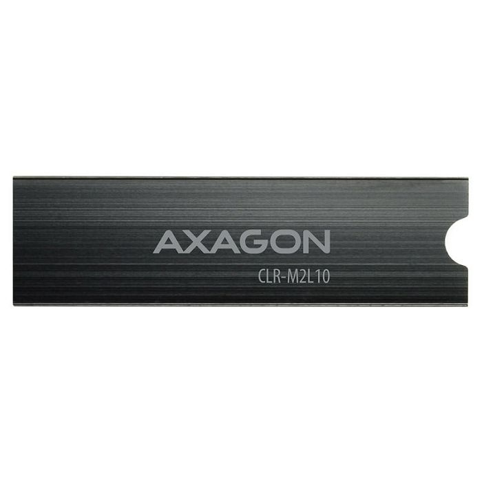AXAGON CLR-M2L10 passiver M.2-SSD-Kühlkörper - 2280, 10 mm Höhe, Aluminium, schwarz CLR-M2L10