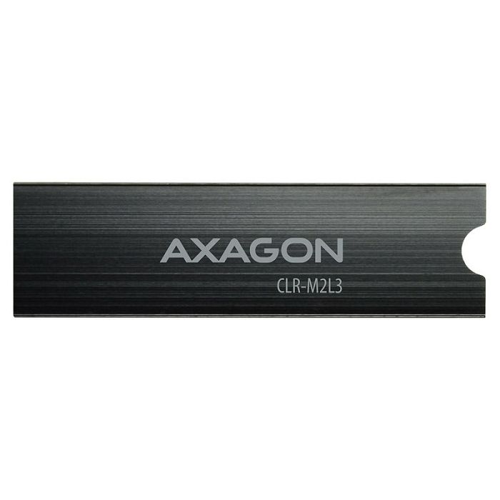 AXAGON CLR-M2L3 passiver M.2-SSD-Kühlkörper - 2280, 3 mm Höhe, Aluminium, schwarz CLR-M2L3