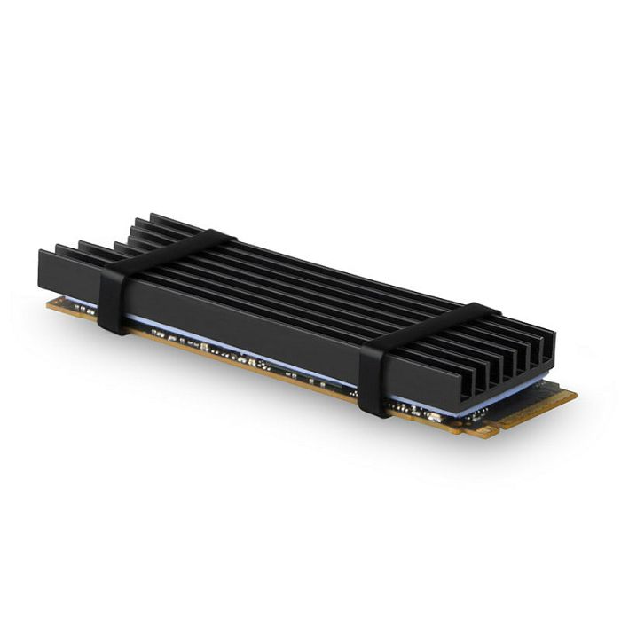 AXAGON CLR-M2L6 passive M.2 SSD heatsink - 2280, 6mm height, aluminum, black CLR-M2L6