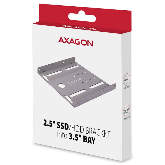 AXAGON RHS-125B Halterahmen für 1x 2,5" im 3,5" Slot - grau RHD-125S