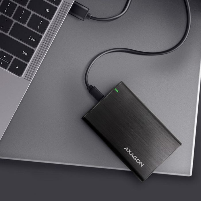 AXAGON EE25-A6C USB-C 3.2 - SATA 6G 2.5" external hard drive enclosure - black EE25-A6C