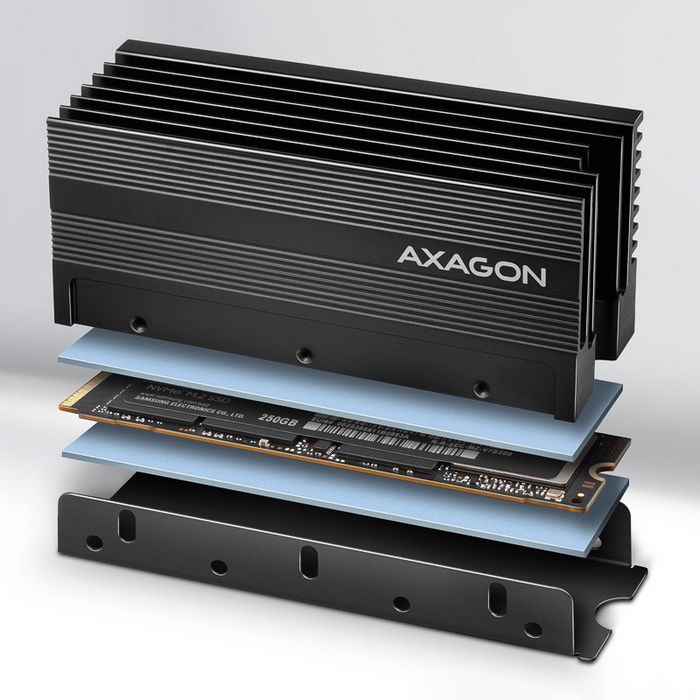 AXAGON CLR-M2XT M.2 SSD passive cooler, aluminum - 2280-CLR-M2XT